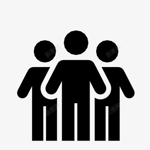 组员俱乐部社区图标svg_新图网 https://ixintu.com 人群 俱乐部 社区 组员 组织 领导