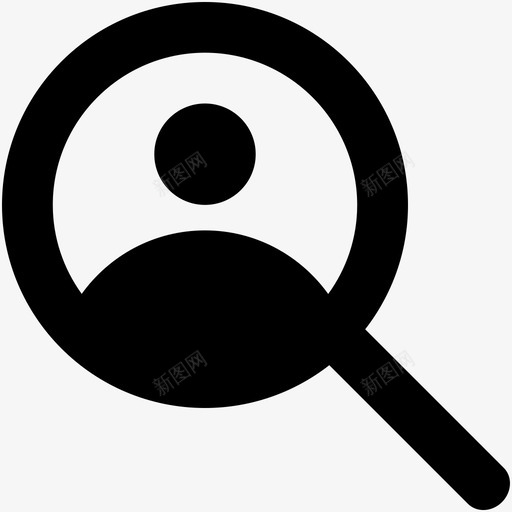 找人找朋友放大镜图标svg_新图网 https://ixintu.com 475个动作向量图标 找人 找朋友 搜索人 放大镜 用户