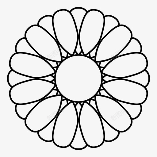 雏菊花花瓣图标svg_新图网 https://ixintu.com 大自然的呼唤 植物 花 花瓣 雏菊