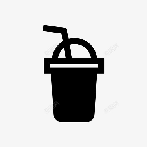 冰沙饮料玻璃杯图标svg_新图网 https://ixintu.com 冰沙 奶昔 玻璃杯 食物和厨房填充图标集 饮料