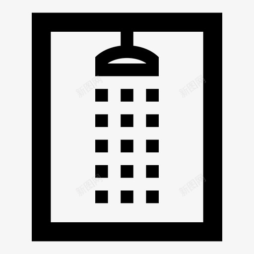 淋浴房浴室卫生间图标svg_新图网 https://ixintu.com 卫生间 有用的图标浴室 浴室 淋浴房
