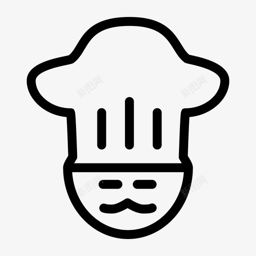 面包师厨师炊事员图标svg_新图网 https://ixintu.com 厨师 炊事员 糕点 面包师 食品和饮料