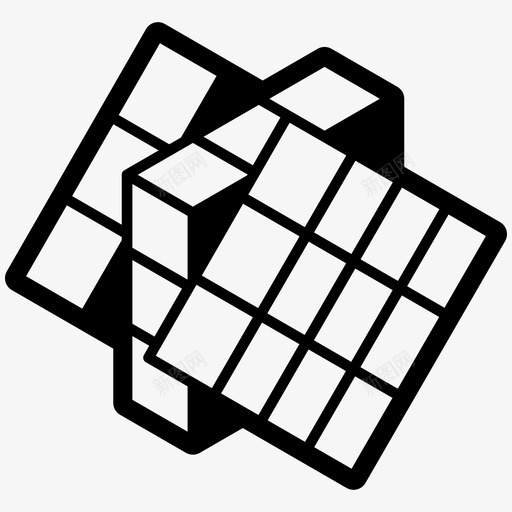 rubiks立方体儿童玩具问题解决图标svg_新图网 https://ixintu.com rubikscube rubiks立方体 儿童玩具 益智游戏 问题解决