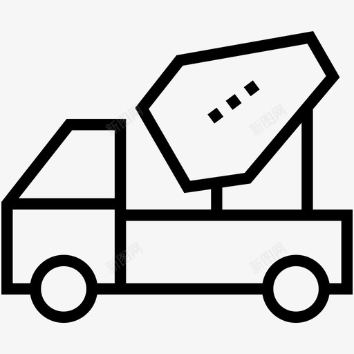 混凝土搅拌机混凝土车施工车辆图标svg_新图网 https://ixintu.com 施工车辆 混凝土搅拌机 混凝土车 运输工具和施工轮廓图标