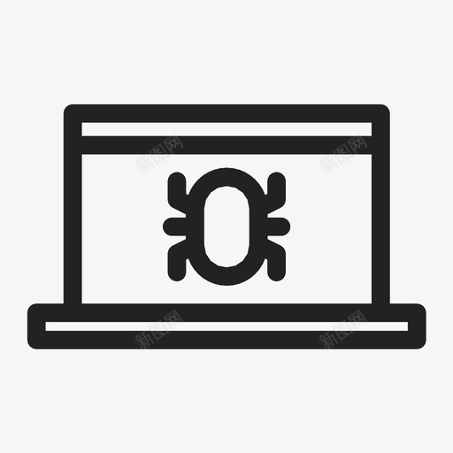 错误应用程序计算机图标svg_新图网 https://ixintu.com 应用程序 恶意软件 病毒 笔记本电脑 计算机 错误