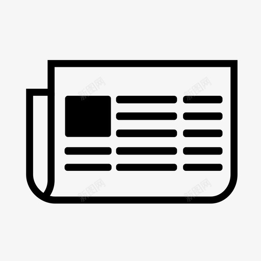 报纸杂志故事图标svg_新图网 https://ixintu.com 小报 报纸 故事 杂志