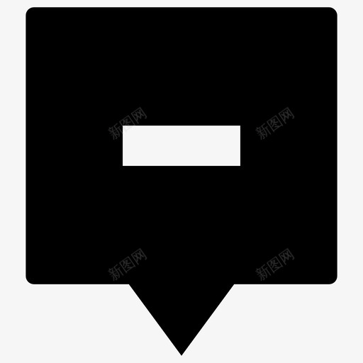 删除消息通信减号图标svg_新图网 https://ixintu.com 减号 删除消息 消息传递卷5 负面反馈 通信