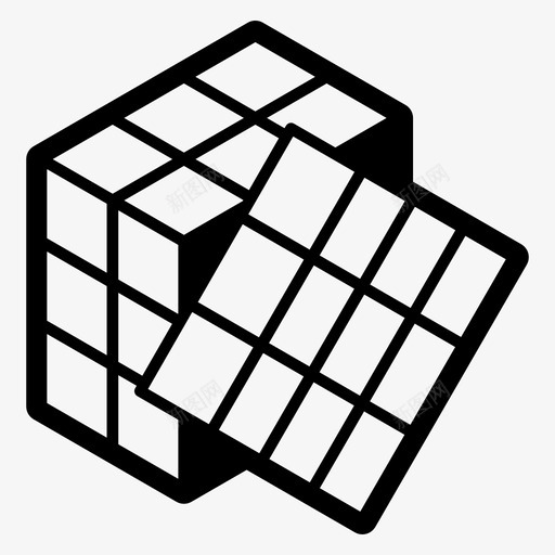 rubiks立方体儿童玩具问题解决图标svg_新图网 https://ixintu.com rubikscube rubiks立方体 儿童玩具 益智游戏 问题解决