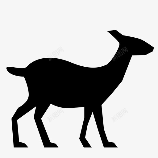 doe鹿雌性图标svg_新图网 https://ixintu.com doe 动物和自然雕文 小 自然 雌性 鹿
