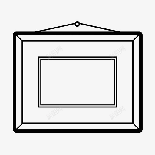 相框边框悬挂图标svg_新图网 https://ixintu.com 悬挂 照片 相框 边框