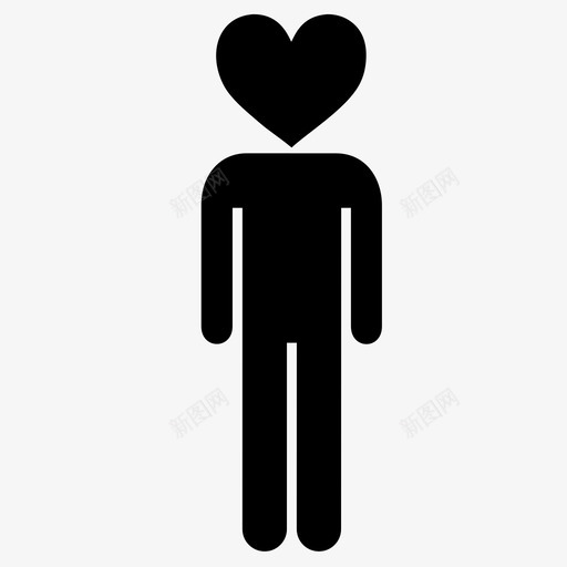 恋爱中的男人情感感觉图标svg_新图网 https://ixintu.com 心 恋爱中的男人 情感 感觉