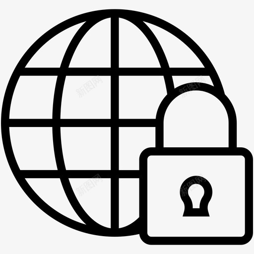 环球锁眼图标svg_新图网 https://ixintu.com 环球锁眼