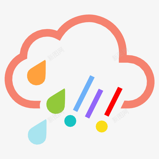 冰雹云雨图标svg_新图网 https://ixintu.com 云 冰雹 雨