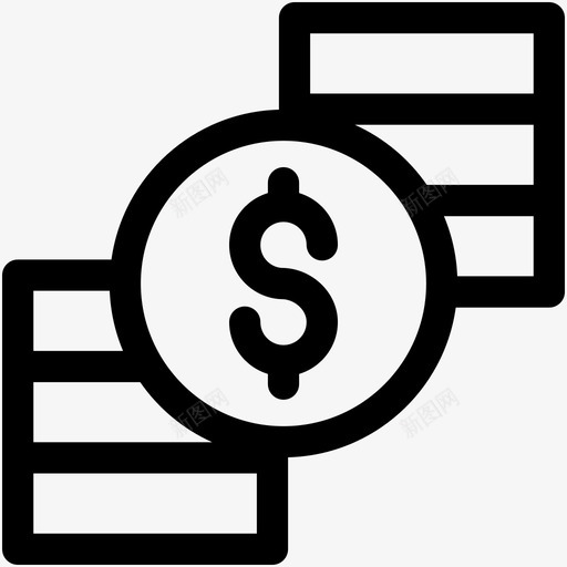 硬币堆银行现金图标svg_新图网 https://ixintu.com 储蓄 现金 硬币堆 美元硬币 货币 货币硬币 金融和支付可爱的图标 银行 零钱