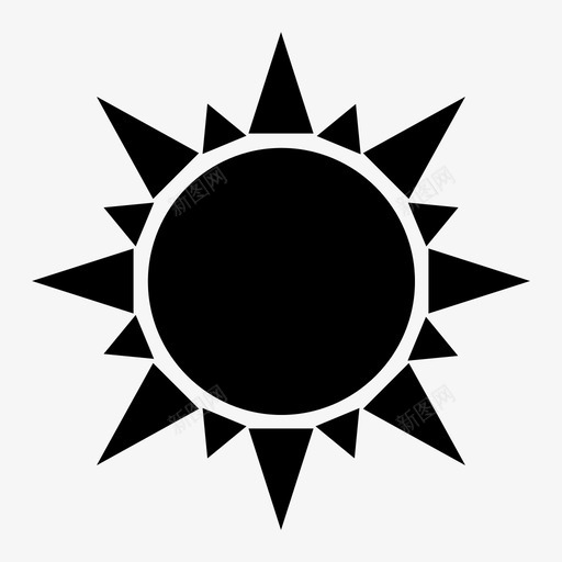 太阳天文学天体图标svg_新图网 https://ixintu.com 天体 天文学 太空 太阳 恒星