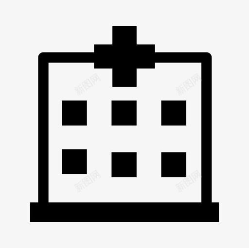 医院诊所医疗保健图标svg_新图网 https://ixintu.com 医疗 医疗保健 医疗填充图标集 医药 医院 诊所