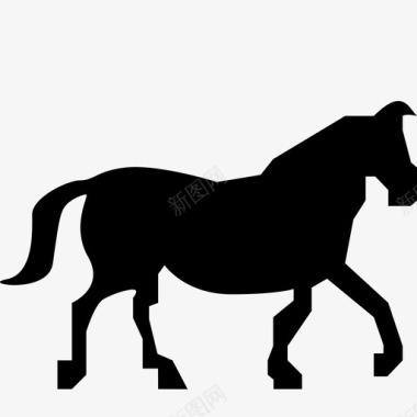 马动物奔跑图标图标