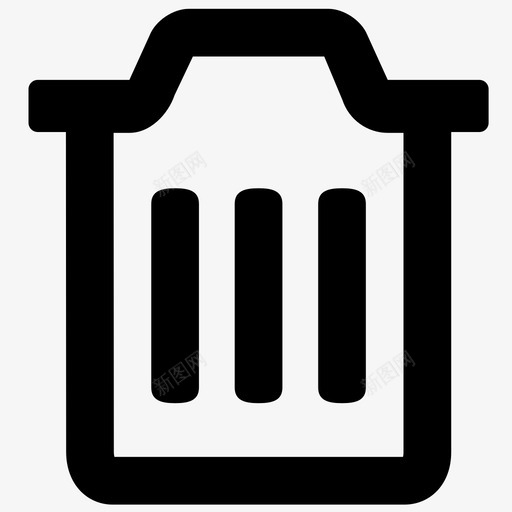 垃圾桶删除垃圾图标svg_新图网 https://ixintu.com 删除 垃圾 垃圾桶 轮廓设置