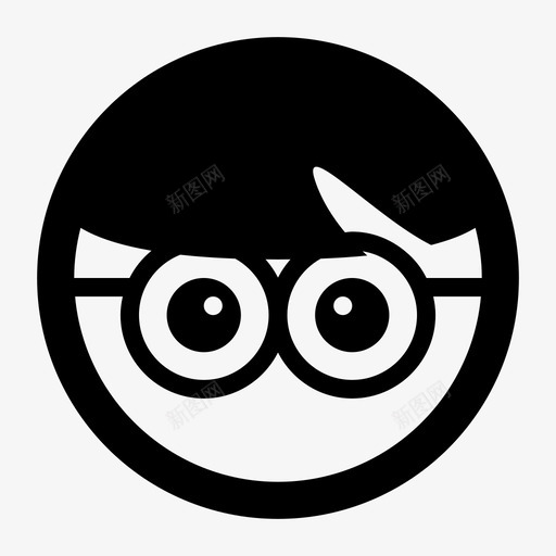 笑脸书呆子笑脸呆子表情符号图标svg_新图网 https://ixintu.com 好学 情绪雕文 眼镜 笑脸书呆子 笑脸呆子 表情符号