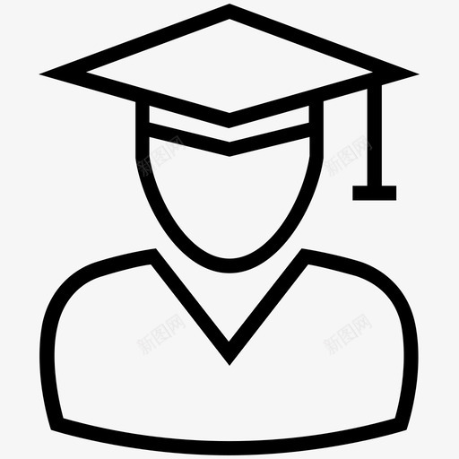 毕业生男毕业生学者图标svg_新图网 https://ixintu.com 学生 学生化身 学者 毕业生 男毕业生 职业线图标