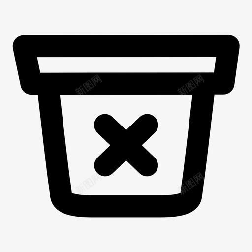 移除数据篮子容器图标svg_新图网 https://ixintu.com 垃圾 垃圾桶 容器 废物 移除数据 篮子