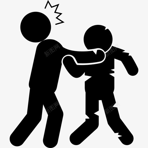 僵尸攻击一个人人僵尸图标svg_新图网 https://ixintu.com 人 僵尸 僵尸攻击一个人