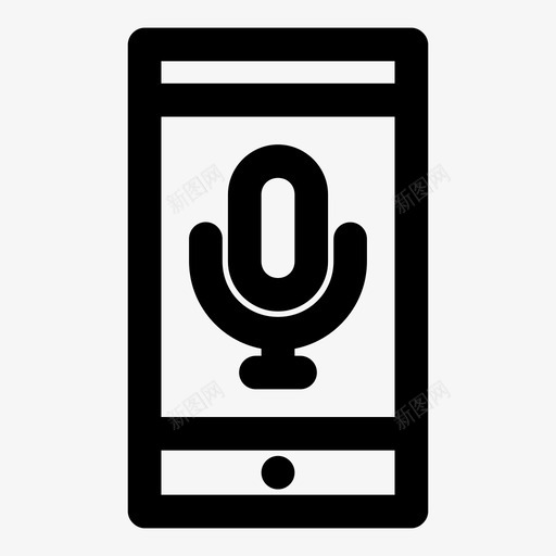 移动录音手机设备图标svg_新图网 https://ixintu.com 屏幕通知 手机 智能手机通知 移动录音 触摸屏 设备