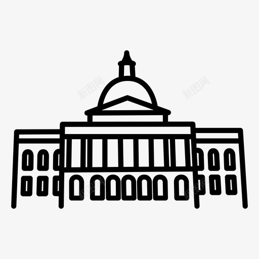 波士顿城市房子图标svg_新图网 https://ixintu.com 城市 州 房子 波士顿 马萨诸塞州