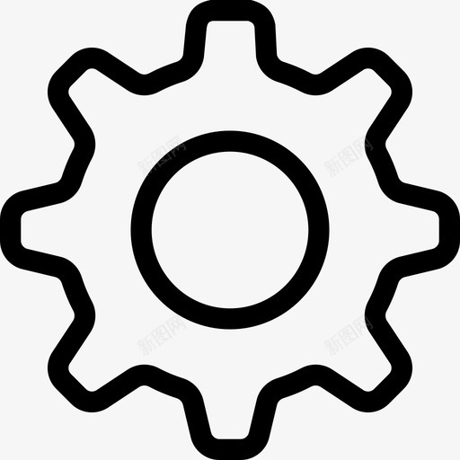 设置齿轮ios图标svg_新图网 https://ixintu.com ios 移动 简单ios图标集 设置 齿轮