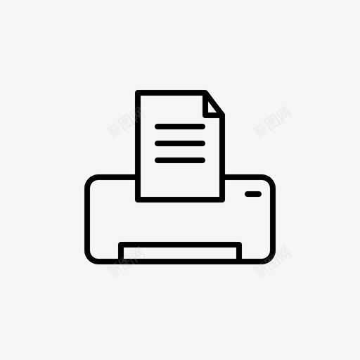 打印业务设备图标svg_新图网 https://ixintu.com 业务 办公室 打印 打印机 线图标新 设备
