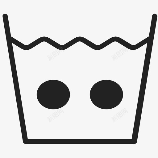 温水机洗护理清洁图标svg_新图网 https://ixintu.com 护理 洗涤 洗衣 清洁 温水机洗 衣物