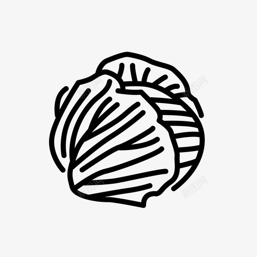 卷心菜食品绿色卷心菜图标svg_新图网 https://ixintu.com 卷心菜 有机 素食 绿色卷心菜 蔬菜 食品
