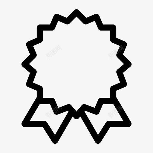 丝带奖品认可图标svg_新图网 https://ixintu.com 丝带 商业媒介 奖励 奖品 认可