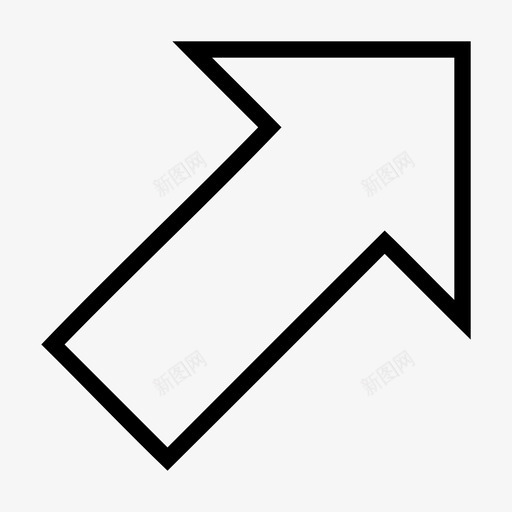 右上箭头导向图标svg_新图网 https://ixintu.com 台阶 右上 导向 移动 箭头
