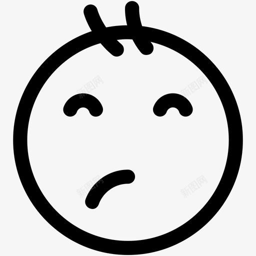 生气的脸婴儿脸笑脸图标svg_新图网 https://ixintu.com 婴儿脸 宝贝和孩子们 担心的脸 生气的脸 笑脸