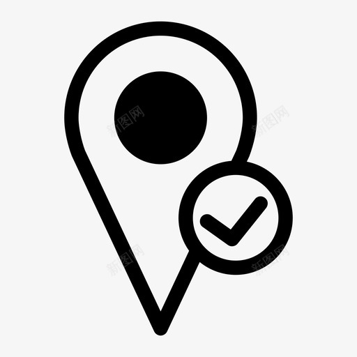 地图针接受罗盘gps图标svg_新图网 https://ixintu.com gps 地图点 地图针接受 导航 旅行 罗盘