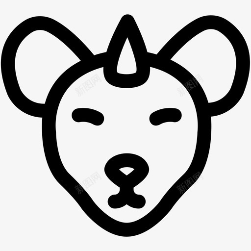山羊动物和鸟可爱的图标svg_新图网 https://ixintu.com 动物和鸟可爱的图标 山羊