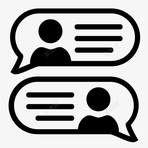 社交媒体对话订阅图标svg_新图网 https://ixintu.com 对话 收听 社交媒体 订阅 趋势分析