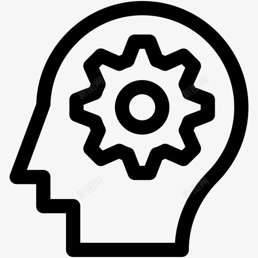 头脑风暴大脑齿轮齿轮图标svg_新图网 https://ixintu.com 商业可爱的图标 大脑齿轮 头脑风暴 思考 齿轮