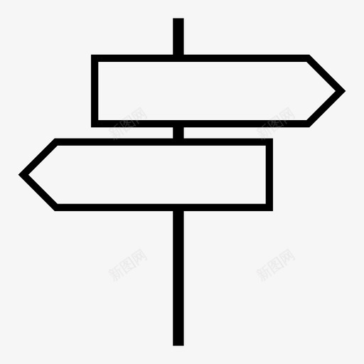 路标十字路口方向图标svg_新图网 https://ixintu.com 十字路口 导航 方向 标牌 路标 路标指示路线 路线