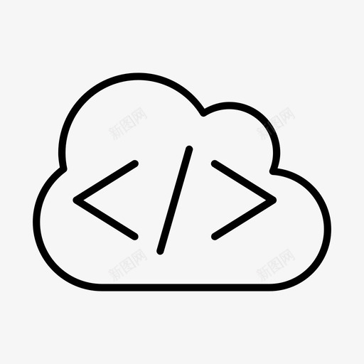 代码云云活动云计算图标svg_新图网 https://ixintu.com 云 云数据 云服务 云活动 云计算 代码云 天空