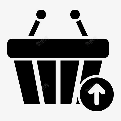 上传购物篮电子商务市场图标svg_新图网 https://ixintu.com 上传购物篮 市场 电子商务 网上商店 购物者 购物车