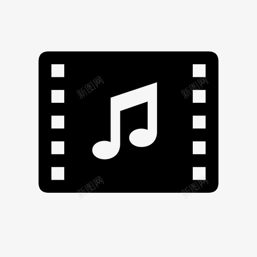 电影音乐剪辑电影图标svg_新图网 https://ixintu.com 剪辑 电影 电影音乐 视频