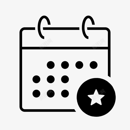 日历收藏夹事件日程表图标svg_新图网 https://ixintu.com 事件 日历2 日历收藏夹 日程表 星星
