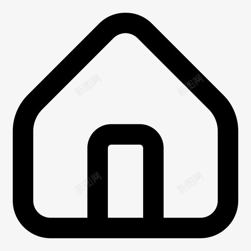 主页住宅主页面图标svg_新图网 https://ixintu.com ui元素粗体轮廓 主页 主页面 住宅 页面