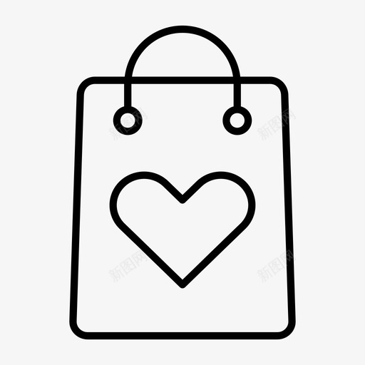 喜欢购物袋电子商务网上购物车图标svg_新图网 https://ixintu.com 喜欢购物袋 电子商务 纸袋 网上购物车 网店 网购