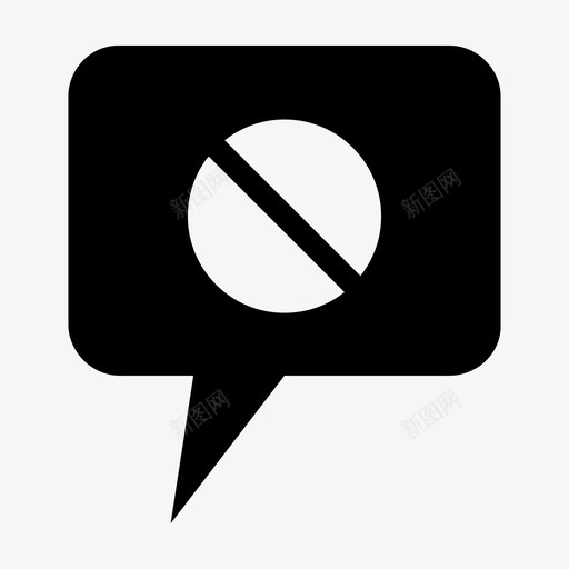 拒绝聊天聊天应用程序聊天气泡图标svg_新图网 https://ixintu.com 对话 拒绝聊天 消息 聊天应用程序 聊天气泡 通信