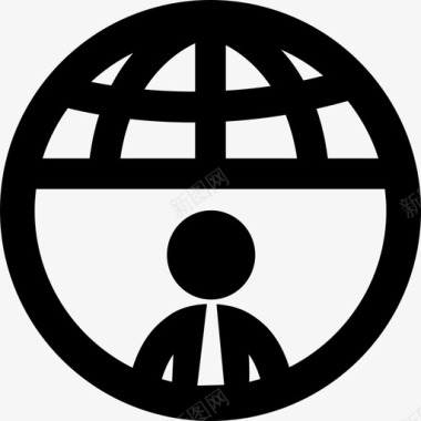 商人在国际上的象征人商人图标图标