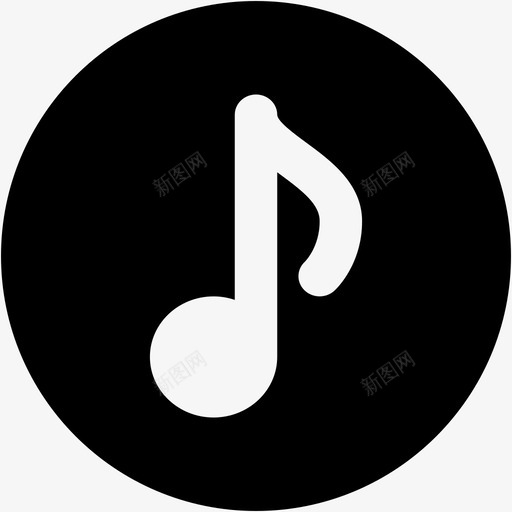 音符演奏声音图标svg_新图网 https://ixintu.com 声音 演奏 音乐播放器 音符