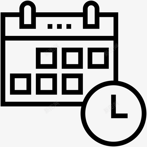 项目日期日历行项目管理图标svg_新图网 https://ixintu.com 日历行 项目日期 项目管理图标
